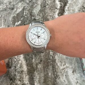 NWT Fossil Women's Silver Chronograph Watch